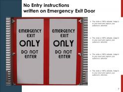 No Entry Indicating Signboard Illustrating Instructions
