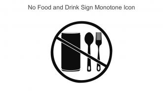 No Food And Drink Sign Monotone Icon In Powerpoint Pptx Png And Editable Eps Format