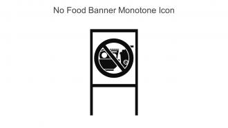 No Food Banner Monotone Icon In Powerpoint Pptx Png And Editable Eps Format
