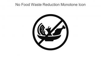 No Food Waste Reduction Monotone Icon In Powerpoint Pptx Png And Editable Eps Format