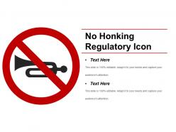 No honking regulatory icon powerpoint templates