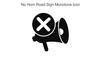 No Horn Road Sign Monotone Icon In Powerpoint Pptx Png And Editable Eps Format