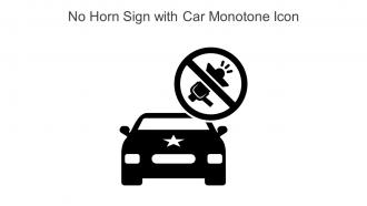 No Horn Sign With Car Monotone Icon In Powerpoint Pptx Png And Editable Eps Format