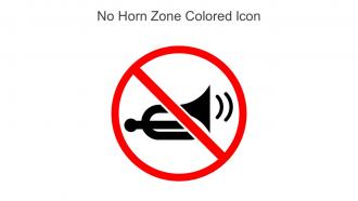 No Horn Zone Colored Icon In Powerpoint Pptx Png And Editable Eps Format
