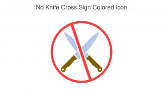 No Knife Cross Sign Colored Icon In Powerpoint Pptx Png And Editable Eps Format