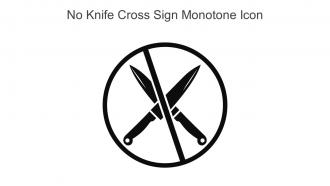 No Knife Cross Sign Monotone Icon In Powerpoint Pptx Png And Editable Eps Format