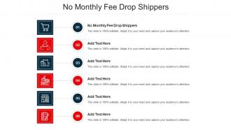 No Monthly Fee Drop Shippers Ppt Powerpoint Presentation Show Clipart Cpb