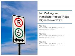 No parking and handicap people road signs powerpoint