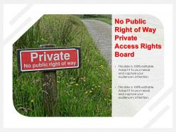 No Public Right Of Way Private Access Rights Board