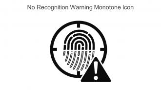 No Recognition Warning Monotone Icon In Powerpoint Pptx Png And Editable Eps Format