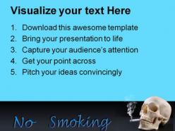 No smoking health powerpoint templates and powerpoint backgrounds 0311