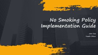 No Smoking Policy Implementation Guide PPT Guidelines AT