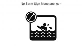 No Swim Sign Monotone Icon In Powerpoint Pptx Png And Editable Eps Format