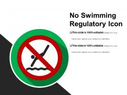 No swimming regulatory icon powerpoint graphics