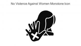 No Violence Against Women Monotone Icon In Powerpoint Pptx Png And Editable Eps Format