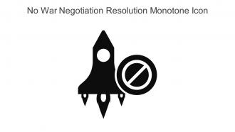 No War Negotiation Resolution Monotone Icon In Powerpoint Pptx Png And Editable Eps Format
