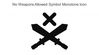 No Weapons Allowed Symbol Monotone Icon In Powerpoint Pptx Png And Editable Eps Format
