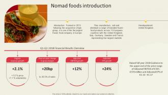 Nomad Foods Introduction Global Ready To Eat Food Market Part 2
