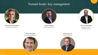 Nomad Foods Key Management Convenience Food Industry Report Ppt Topics