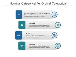 Nominal categorical vs ordinal categorical ppt powerpoint presentation icon example topics cpb