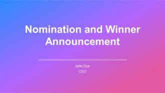 Nomination And Winner Announcement PPT Designs AT