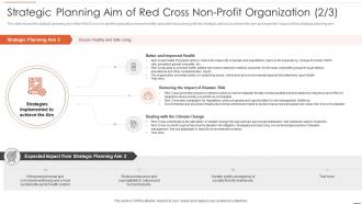 Non business entity strategic planning models planning aim of red cross non profit organization