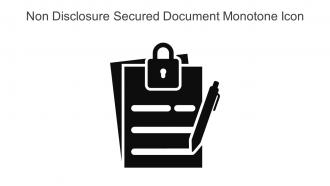 Non Disclosure Secured Document Monotone Icon In Powerpoint Pptx Png And Editable Eps Format
