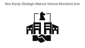 Non Equity Strategic Alliance Venture Monotone Icon In Powerpoint Pptx Png And Editable Eps Format