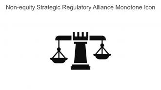 Non Equity Strategic Regulatory Alliance Monotone Icon In Powerpoint Pptx Png And Editable Eps Format