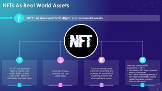 Non Fungible Token As Real World Assets Training Ppt