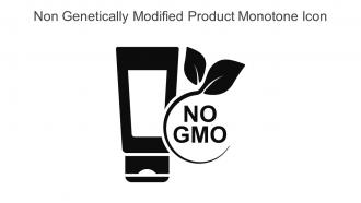 Non Genetically Modified Product Monotone Icon In Powerpoint Pptx Png And Editable Eps Format