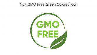 Non GMO Free Green Colored Icon In Powerpoint Pptx Png And Editable Eps Format