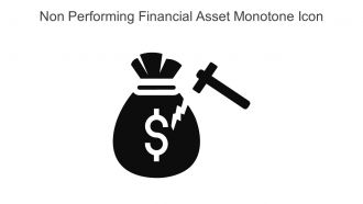 Non Performing Financial Asset Monotone Icon In Powerpoint Pptx Png And Editable Eps Format