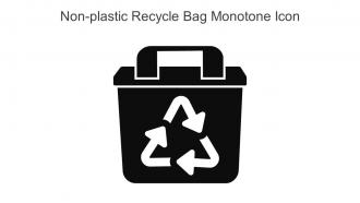 Non Plastic Recycle Bag Monotone Icon In Powerpoint Pptx Png And Editable Eps Format