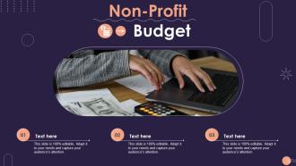 Non Profit Budget Ppt Powerpoint Presentation Diagram Graph Charts