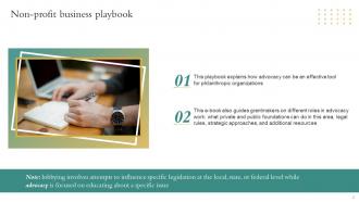 Non Profit Business Playbook Powerpoint Presentation Slides