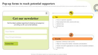 Non Profit Email Marketing Pop Up Forms To Reach Potential Supporters MKT SS