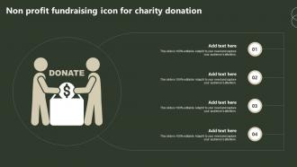 Non Profit Fundraising Icon For Charity Donation