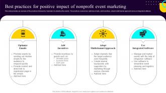 Non Profit Fundraising Marketing Best Practices For Positive Impact Of Nonprofit Event Marketing