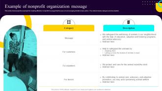 Non Profit Fundraising Marketing Plan Example Of Nonprofit Organization Message