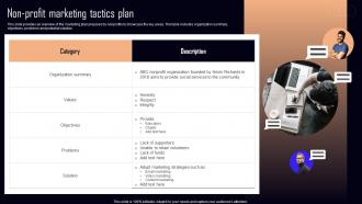 Non Profit Marketing Tactics Plan NPO Marketing And Communication MKT SS V