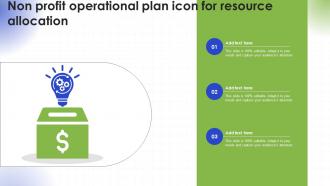Non Profit Operational Plan Icon For Resource Allocation