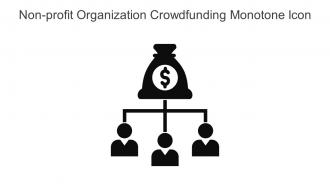 Non Profit Organization Crowdfunding Monotone Icon In Powerpoint Pptx Png And Editable Eps Format