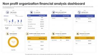Non Profit Organization Financial Analysis Dashboard