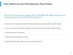 Non profit organization project proposal powerpoint presentation slides