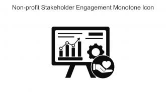 Non Profit Stakeholder Engagement Monotone Icon In Powerpoint Pptx Png And Editable Eps Format