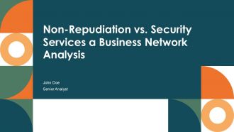 Non Repudiation Vs Security Services A Business Network Analysis PPT Guidelines ACP