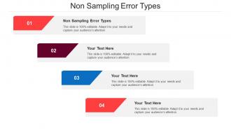 Non Sampling Error Types Ppt Powerpoint Presentation Summary Example Cpb