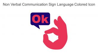 Non Verbal Communication Sign Language Colored Icon In Powerpoint Pptx Png And Editable Eps Format