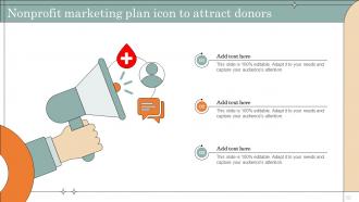 Nonprofit Marketing Plan Icon To Attract Donors
